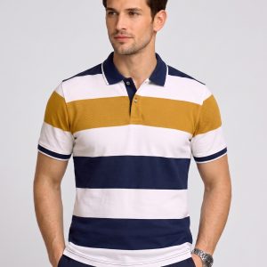 Men's Stripe Polo T-Shirt
